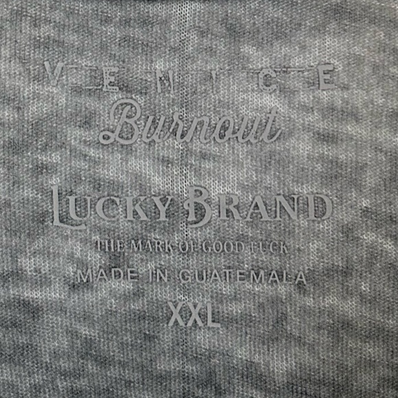 Lucky Brand Venice Burnout Men’s Size XXL Short Sleeve Notch Neck Tee - Picture 3 of 12